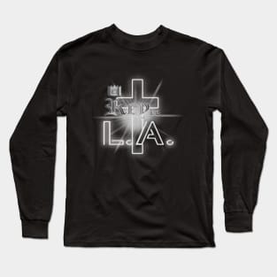 El Rey de L.A. white stencil Long Sleeve T-Shirt